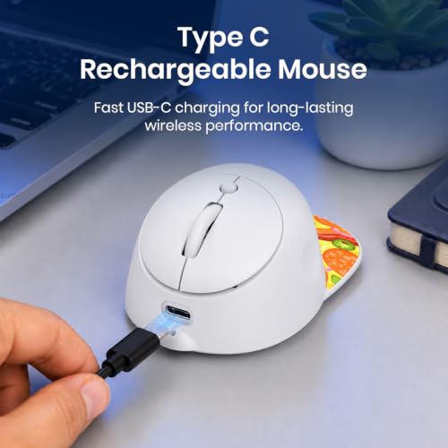 Image of Portronics Toad Cap Wireless Mouse with Bluetooth 5.0 + 2.4GHz Dual Connectivity, Adjustable DPI Upto 2400, Dynamic RGB Lighting, Type-C Rechargeable, 100g (Orange)