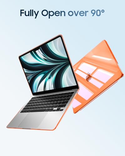 Image of Fintie Case for MacBook Air 13.6 A3449 /A3240 /A3113 /A2681, Cosmic Orange | 2022-2026, M2 /M3 /M4 /M5, Snap-On Shell Cover, Full Port Access, Easy On /Off, Lightweight
