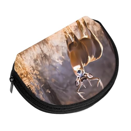 Free Whitetail Deer Print Shell Storage Bag Purse For Small Items, Easy To Carry And Store2