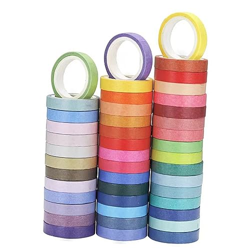 SHINEOFI 60 Rollos Cinta de Color sólido washi tapes washi -tape enmascaramiento platos basura pegatinas cintas de cuentas a mano cintas para álbumes de recortes cinta washi papel japones