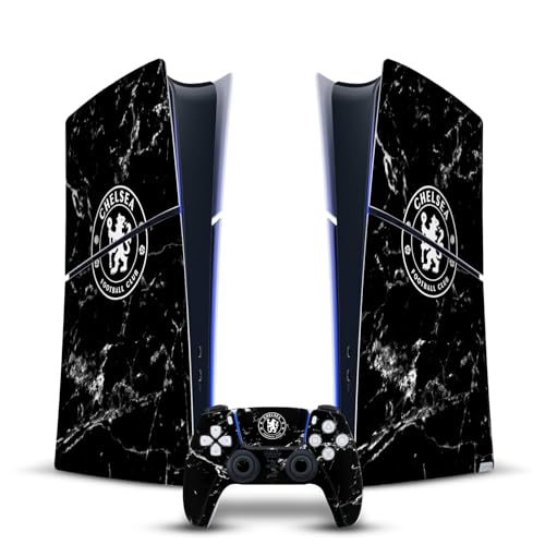Sticker Chelsea FC Marbre Noir Vinyle PS5 Slim Digital Edition DualSense