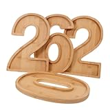 Cabilock 4piezas Bandeja de Madera para Aperitivos de Forma para Decoración de Año Bandeja para Queso Frutas y Picoteo Navideño