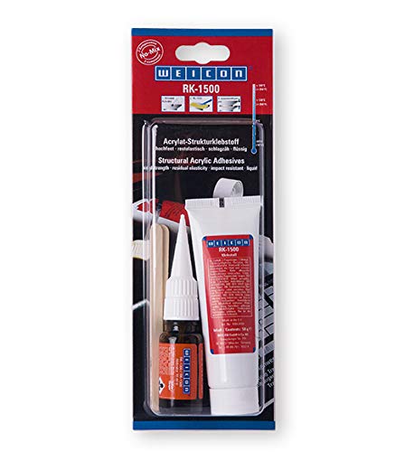 WEICON RK-1500 Acrylate Structural Adhesive | 60 g | Transparent | With activator