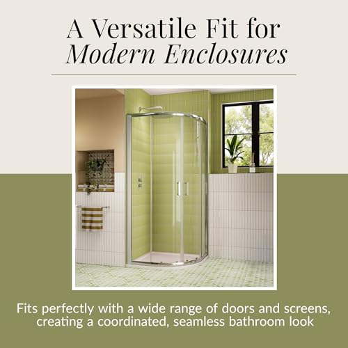 Balterley 700 x 700 mm Quadrant Shower Tray, Slimline Shower Trays, Durable Stone Resin Base Trays for Bathroom Enclosure Cubicle, Lightweight Quadrant Shape Tray for Wetroom Showers (White) - Image 6