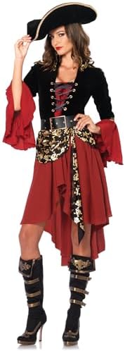 Leg Avenue womens 2 Pc Cruel Seas Pirate Captain Dress Costume