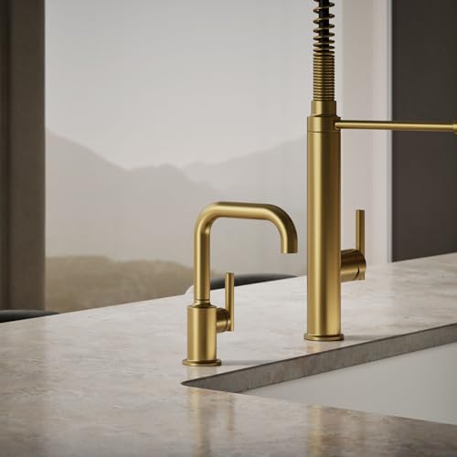 Kohler K-24077-2MB Purist Beverage Faucet, Vibrant Brushed Moderne Brass by Kohler - Used condition - Image 2