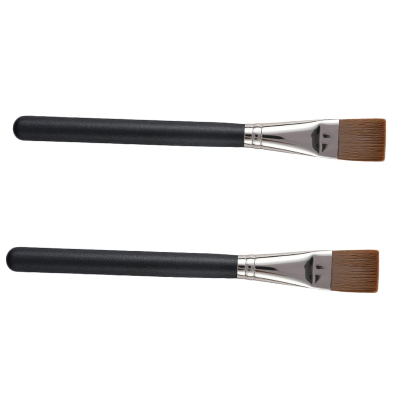 MAGICLULU 5 Set Di Pennelli Per Maschera Viso in Fibra Artificiale Di Legno Impugnatura Comoda Per Applicatore Per Maschera Di Argilla Strumenti Per Il Trucco Duraturi 2 Pezzi * 5