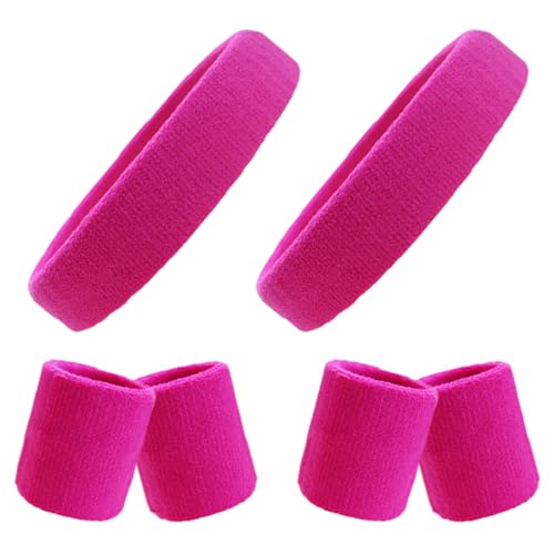 Image of v28 Neon Leg Warmers Set for women Headband Sweatbands Wristbands 80s 90s Pink Running Fanny 80's Plus Size Costumes Pack