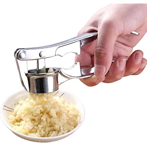 Stainless SteelHigh quality garlic press, garlic grinder Extra large garlic press Garlic pounder Garlic holder Multifunctional zinc alloy stainless steel manual pull garlic beater Cover