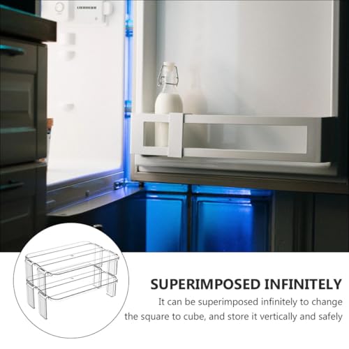 Étagère de rangement multifonction plastique transparent 2 pièces - 3