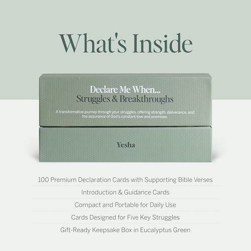 Image of Yesha Bible Verse Cards, Scripture Cards & Christian Prayer Cards - Daily Devotional Cards for Faith, Encouragement & God's Promises - 100 Mini Scripture Cards for Healing, Deliverance & Breakthrough