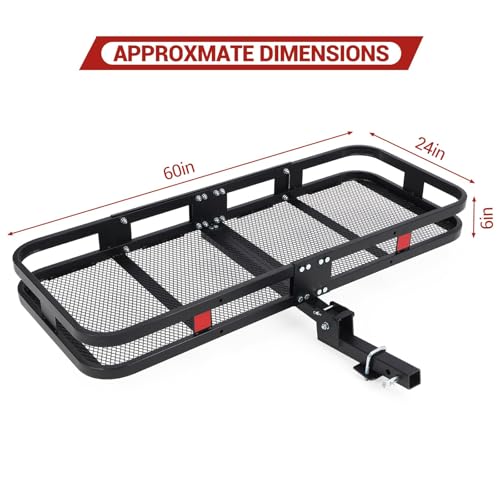 OUTLANE with Metal Cargo Carrier 60x24x6 Inch - Hitch Cargo Carrier, Trailer Hitch Cargo Carrier, Cargo Carrier, and Cargo Hitch Carrier by OUTLANE - Used condition - Image 7