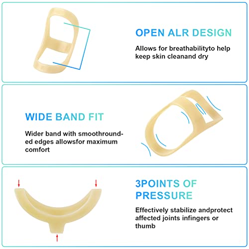 Aiex 5Pcs Oval Finger Splint, Finger Support Trigger Finger Splint Finger Straightener Brace For Thumb Middle Pinky Or Ring Finger (3,4,5,6,7 Sizes) #TOP3