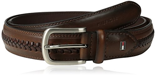 Tommy Hilfiger Men's Big-Tall Belt With Double Stitch Edges and Center Lace