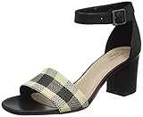 Clarks Jocelynne CAM, Bomba Mujer, Piel combinada de Color Negro, 38 EU