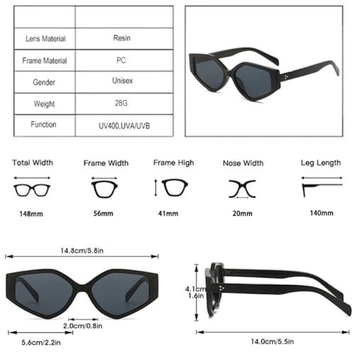 Lunettes de soleil vintage rivets aux finitions géométriques et verres dégradés - 7
