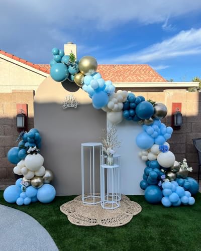 Bezente JHS-BALLOONS-PASTELBLUE-150 Pastel Blue Latex Party Balloons - 150 Pack 5 Inch Round Helium Light Blue Baby Blue Balloons For Boys Girls Birthday Baby Shower Gender Reveal Wedding Anniversary Party Decorations thumb #5