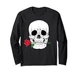 Skeleton Skull Rose Scary Halloween Tops
