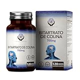 EN Colina | 120 Cápsulas Colina Suplemento - 700mg Choline Bitartrato por Porción | Suplemento de Coline Bitartrato de Alta Potencia | Sin OGM, Gluten ni Alérgenos | Fabricado en el RU