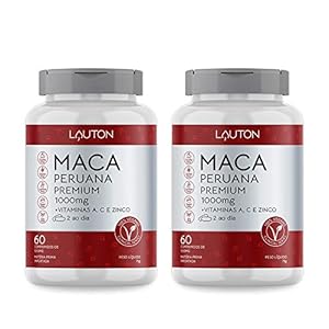 2x-Maca-Peruana-Premium-1000mg-cvitamina-A-C-e-zinco-Lauton-Nutrition-60-comprimidos-100-Vegana - Vita Supply