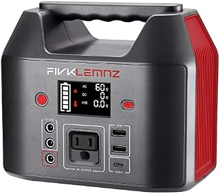 FIVKLEMNZ 200W Portable Power Station, 180WH Solar Generator, Backup Battery Power Supply 110V