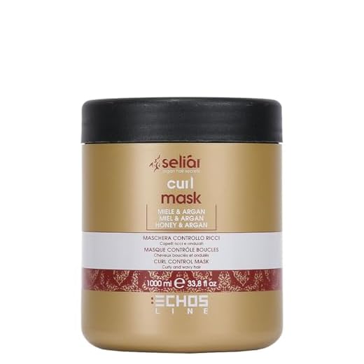 Curl Control Mask mit Honig und Arganöl, 1000 ml Seliar ® Maske zur Kontrolle von krausem Haar, mit Honig und Arganöl