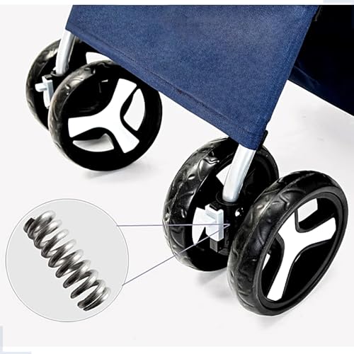 Carrinho de Transporte Pet Azul Dobrável Passeio Animal de Estimação Cães e Gatos