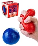 Crystal Bead Stress Ball - Squishy Anxiety Reliever - Super Soft 3 Inch Stress Ball - No Stretching - Squeeze Your Stress Away -Perfect to Squeeze Away The Tension! Assorted Colors