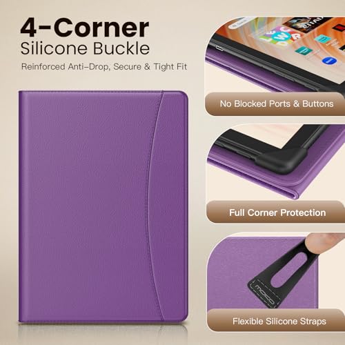 Coque Tablette Android 10,1 Pouces Support Multi-Angles Universel Violet