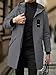 Hidkat Men's Casual Fashion Windbreaker Coat-Lightweight Mid-Length Jacket Hooded Trench Coat with Two Large Pockets
