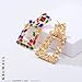 KELMALL Chunky Geometric Rhinestone Dangle Earrings for Women – Bold Rectangle Statement Drop Earrings, Gift-Boxed Fashion Jewelry
