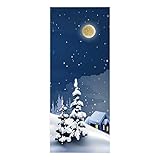  BUIDI 2 Pezzi/Set Adesivi per Porte frigo Invernali Natalizi Adesivi murali Impermeabili Adesivi per Porte Come L\'Immagine