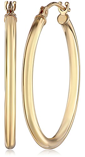 14k Yellow Gold Round Hoop Earrings (1