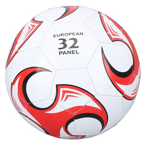 Reliant Jazzy Tamaño 5 Bola de fútbol | Competencia Oficial y Entrenamiento PVC Ball | Juego Interior/Exterior | Stildy Nylon Yarn & Rubber Liner | Estándar Internacional (Red)