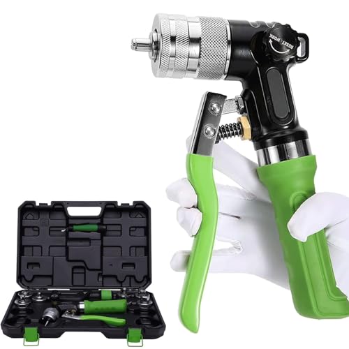Kit de herramientas de expansión de tuberías de cobre hidráulico manual con cortadores de tubos, cabezales 7/11 para tuberías de 3/8 a 1-1/8 pulgadas, ideal para tareas de HVAC y fontanería