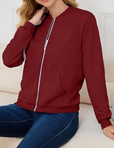 Image of Womens Full Zip Up Cardigan Sweater Casual Solid Long Sleeve Sweatshirt Coat with Pocket