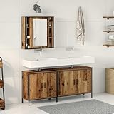 Esthétique élégante pour votre maison : donnez à votre salle de bain un look frais et élégant avec cet élégant ensemble de meubles marron. Le design attrayant et les lignes épurées créent une atmosphère apaisante et transforment votre salle de bain en une oasis de bien-être.