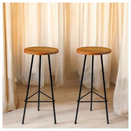 Kit 2 Banquetas para Balcão de cozinha Alta Confortavel Estilo Moderno Ideal para Area Gourmet Estrutura de Metal Assento Madeira Resistente ALUMINUM DECOR (PEROBA, ALTURA 70 CM DO ASSENTO AO CHÃO)