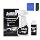 WWWSENSEN Headlight Restoration Kit,Scheinwerfer Aufbereitung Set,Flüssiges Scheinwerfer-Reparaturmittel, Für Reinigt Und Poliert Vermattete Vergilbte (1)