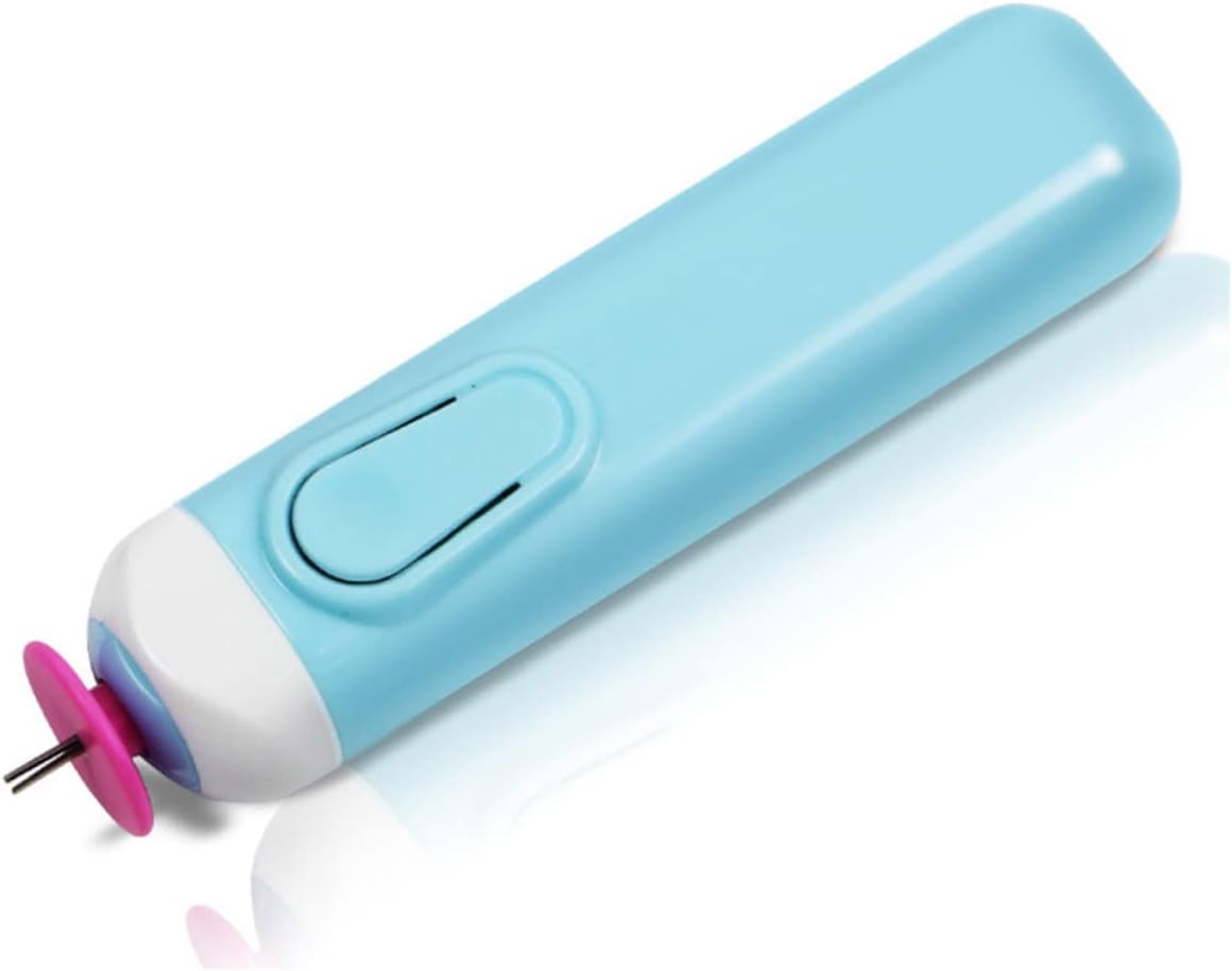 IWOWHERO Quilling Paper Tool Electric Quilling Slotted DIY Paper Curling Pen Stainless Steel Nib Portable