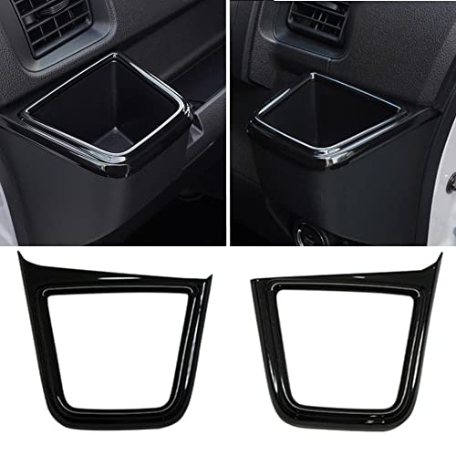 【Black Warrior】「ダイハツ 新型アトレー Atrai S700V S710V 2021年~ 」フロント アームレスト カップホルダー フレーム ドリンクホルダー ガーニッシュ インパネアクセサリー (ピアノブラック色)