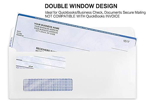 8-Double-Window-Security-Check-Envelopes-No8-Double-Window-Bussiness-Envelopes-Designed-for-QuickBooks-Checks-Computer-Printed-Checks-3-58-X-8-1116-NOT-for-INVOICES-24-LB-500-Count
