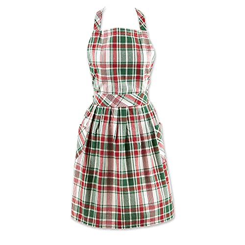 Dii Women's Christmas Kitchen Apron Adult Size, Cooking, Baking Or Crafting, Adjustable With Large Pockets, One Size, Yuletide Plaid #TOP10