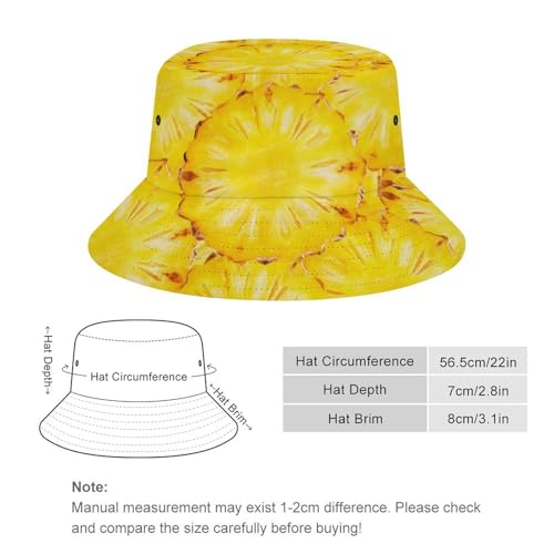 Image of Food Golden Corn Bucket Hats Unisex Washed Cotton Lightweight Outdoor Summer Beach Sun Hats Men Women Bucket Hat for Travel