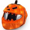 Funda para Casco de Motocicleta de Calabaza de Halloween Extra Grande con Luces Decorativas, 18.78 x 15.8, Accesorios para Hombre y Mujer, Paseos Divertidos y Regalos 2