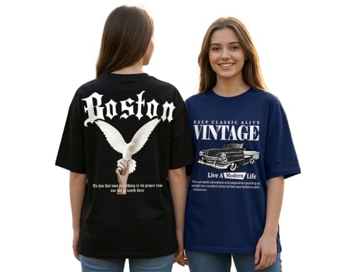 Image of AUSK Womens Cotton T-Shirts || Oversized T Shirts