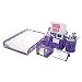 Crystallove Set of 5 Purple Metal Mesh Desktop Supplies Organizer