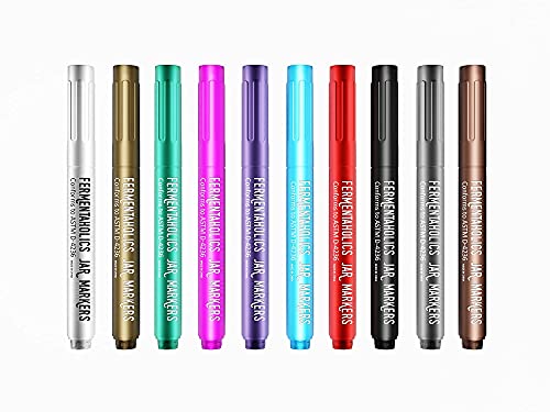 Fermentaholics Jarkers – Wet Erase Jar Markers – Write Notes And Details Directly Onto Your Brewing Vessel – Keep Track Of Homebrewed Kombucha, Kefir, Beer, Wine, Sauerkraut, And More - Acrylic Marker #TOP3