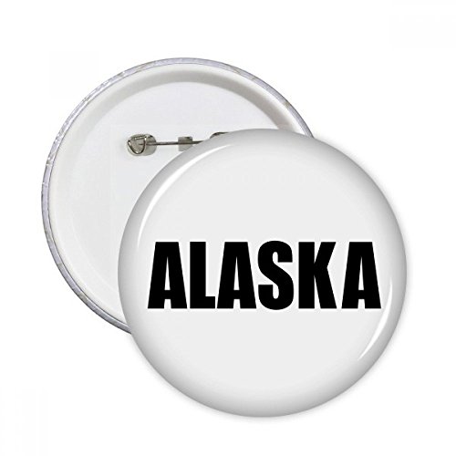 Badge rond Alaska Amérique du Nord épinglette décorative colorée M