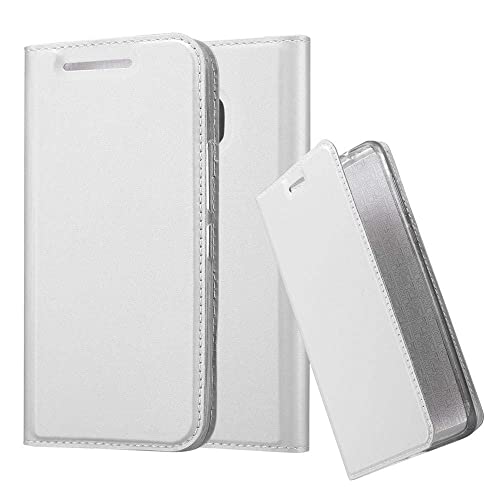 Cadorabo Funda Libro para HTC One M9 en Classy Plateado   Cubierta Proteccíon con Cierre Magnético, Tarjetero y Función de Suporte   Etui Case Cover Carcasa